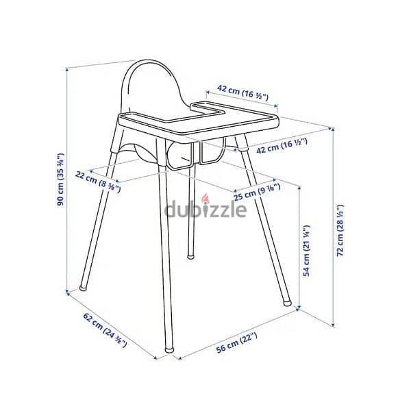 High Chair For Babies And Toddlers With Belt And Tray 1