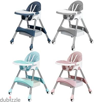 Portable Folding Convertible High Chair For Babies And Toddlers