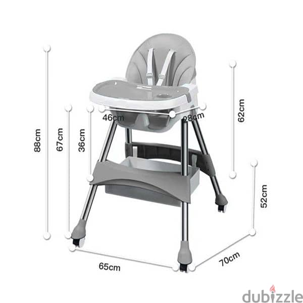 Portable Folding Convertible High Chair For Babies And Toddlers 1
