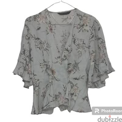 Zara Wrap Up Floral Top