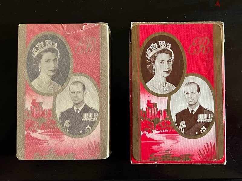 Vintage Playing Cards Queen Elizabeth 2 3