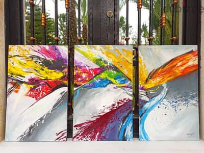 set of 3 paintings