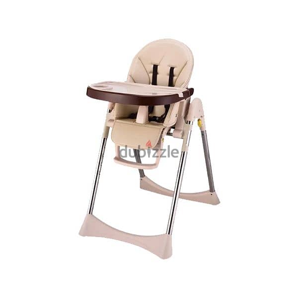 Folding High Chair For Babies And Toddlers - Beige 0
