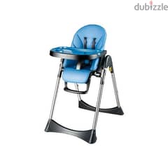 Folding High Chair For Babies And Toddlers - Blue 0