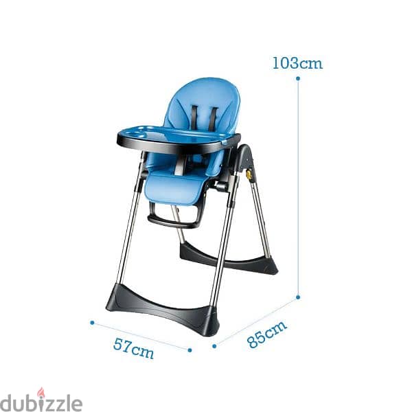 Folding High Chair For Babies And Toddlers - Blue 1