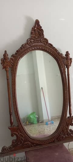 Mirror with Wooden frame console