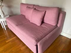 pink sofa bed + including mattress