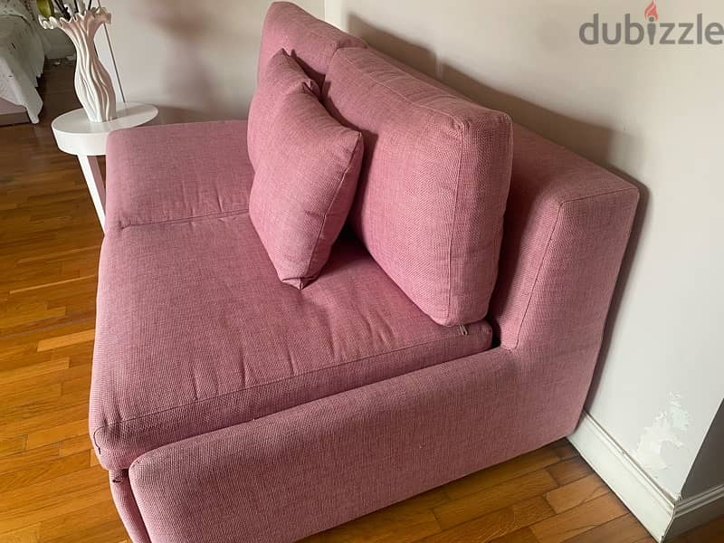 pink sofa bed + including mattress 3