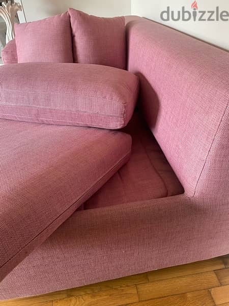 pink sofa bed + including mattress 4