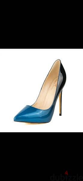 blue black stiletto shoes size 39 worn once 3