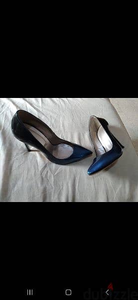 blue black stiletto shoes size 39 worn once 6
