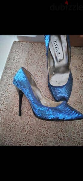 all sequins blue shoes size 39 worn twice 3