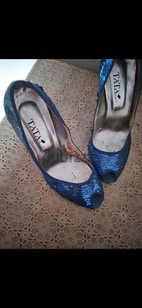 all sequins blue shoes size 39 worn twice 5