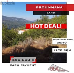 HOT DEAL! Land for sale in broumana 1270 SQM REF#AG2094