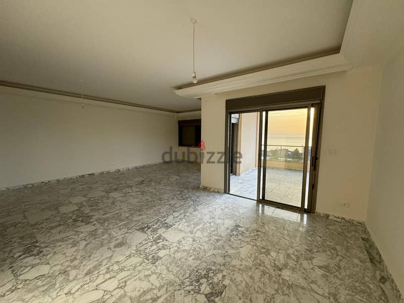 L13433-Spacious Apartment With Open SeaView for Rent In Jbeil 2