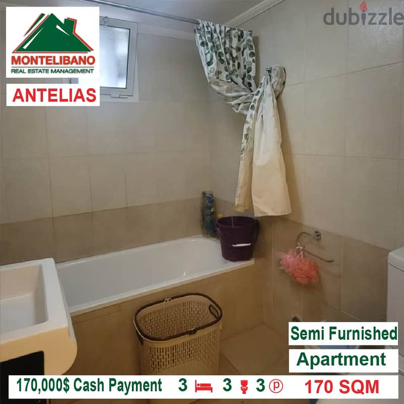 170,000$ Cash Payment!! Apartment for sale in Antelias!! 4