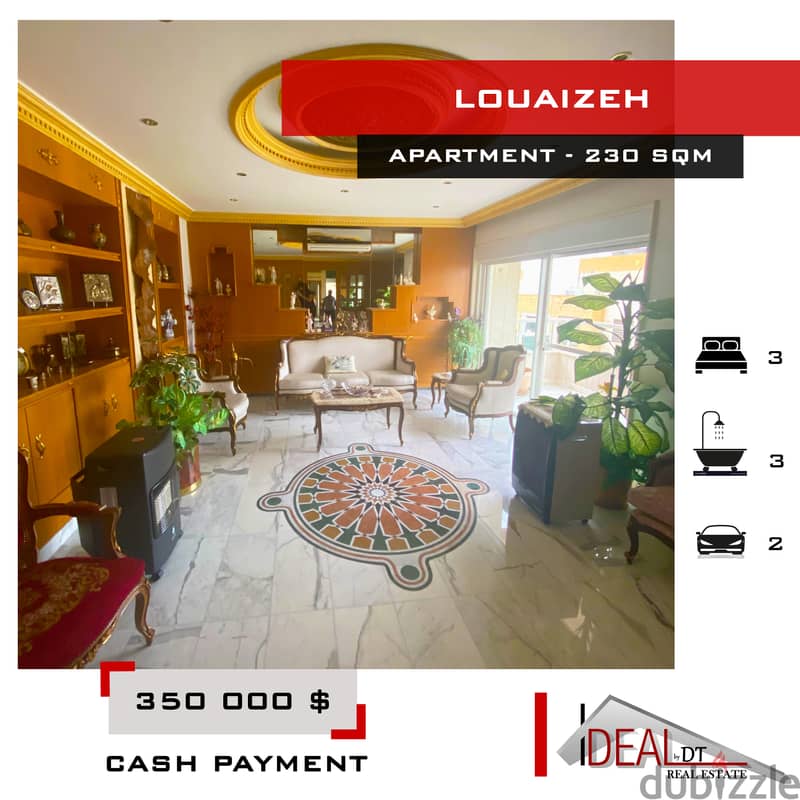 Apartment for sale in louaizeh 230 SQM REF#MS82065 0