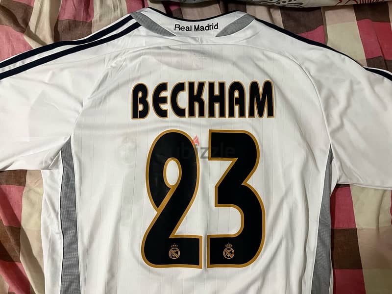 real madrid 05 /06 home beckham adidas jersey 3