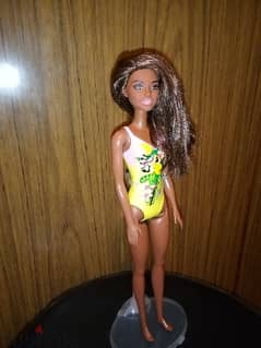 Barbie WATER PLAY AFRICAN AMERICAN molded swimsuit body great doll=15$