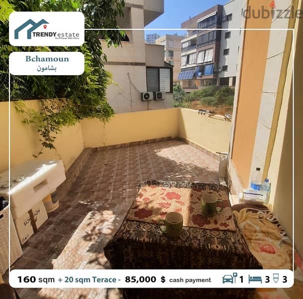 apartment  for sale in bchamoun شقة للبيع في بشامون قرب الساحة 6