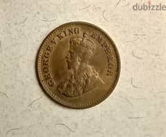 1932 British India King George V half Pice