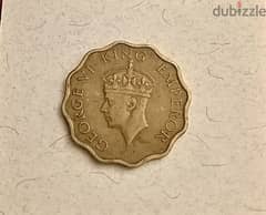 1942 British India 1 Anna King GV 0