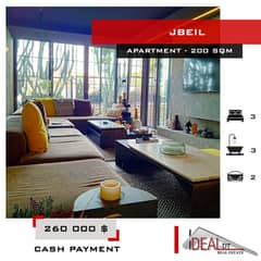 Furnished apartment for sale in jbeil 200 SQM REF#JH17250