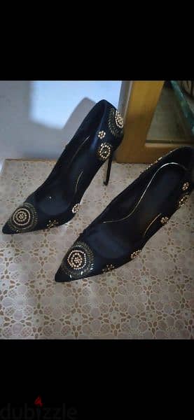 satin embroided sequins shoes size 37 worn once 4
