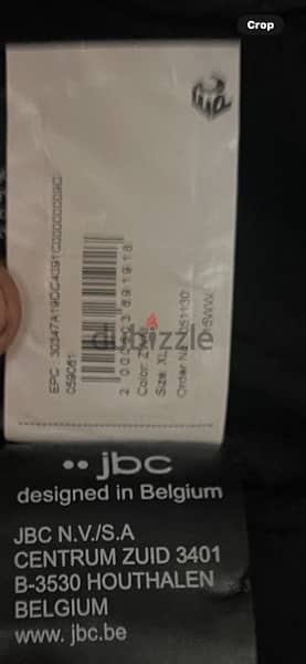 JBC jacket black with zipper brand new size XL 12