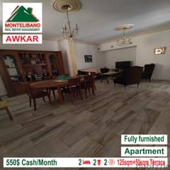 Fully furnished apartment for rent in AWKAR!!! 0