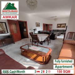 Fully furnished apartment for rent in AWKAR!!! 0