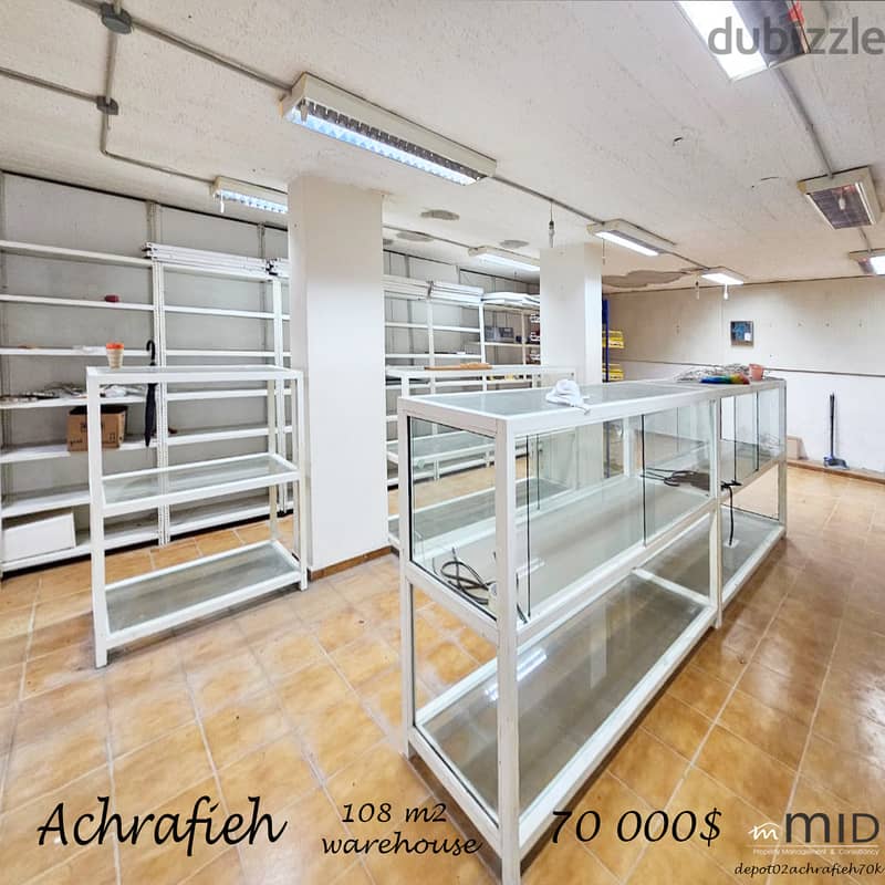 Ashrafieh | 108m2 Warehouse | Equipped | Catchy Investment | CityDepot 0