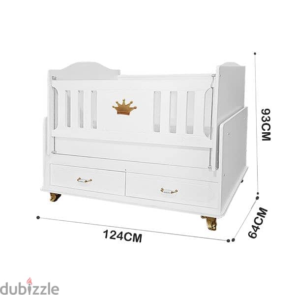 Wooden Baby Bed With Closet Treasury & Dresser 2