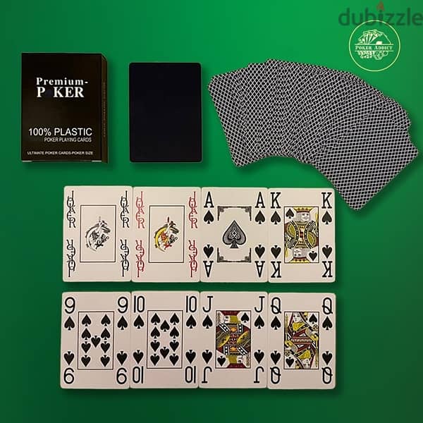 100% plastic poker cards 5
