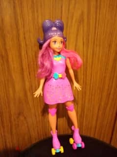 Barbie VIDEO GAME HERO melody+Light PRINCESS mechano Toy+Roller skates 0