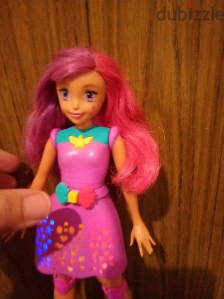 Barbie VIDEO GAME HERO melody+Light PRINCESS mechano Toy+Roller skates 3