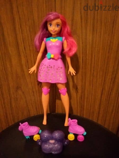 Barbie VIDEO GAME HERO melody+Light PRINCESS mechano Toy+Roller skates 6