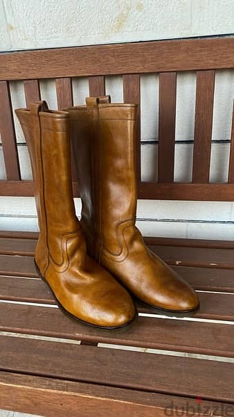 Vintage Leather Boots Size 43 بوط جلد اصلي 1