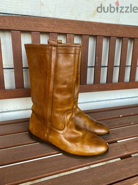 Vintage Leather Boots Size 43 بوط جلد اصلي 3