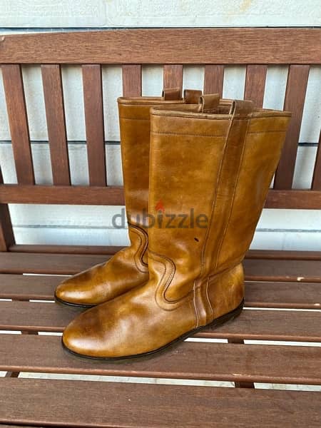 Vintage Leather Boots Size 43 بوط جلد اصلي 4