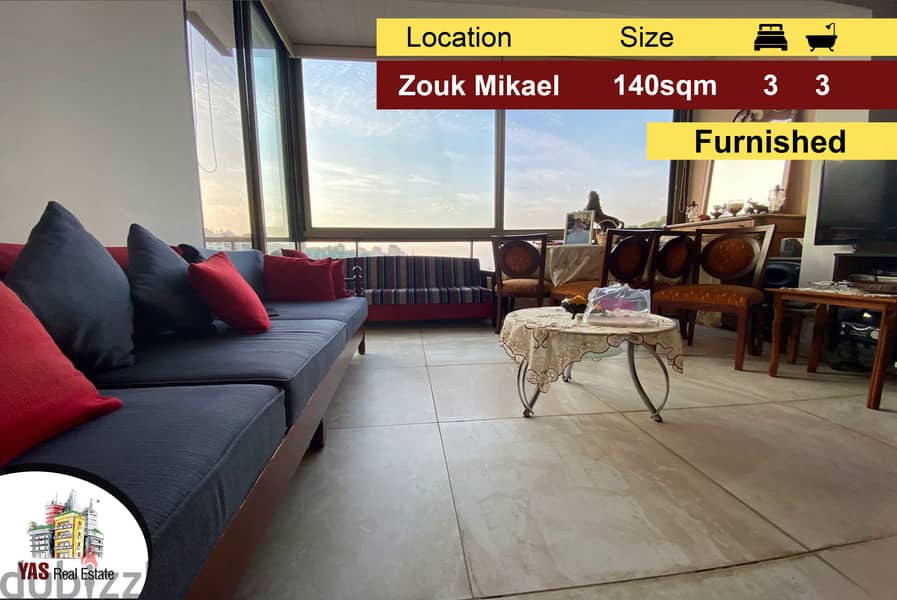 Zouk Mikael 140m2 | 20m2 Terrace | Furnished | Private Entrance | EL 0