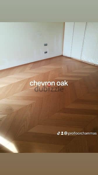 chevron parquet massif