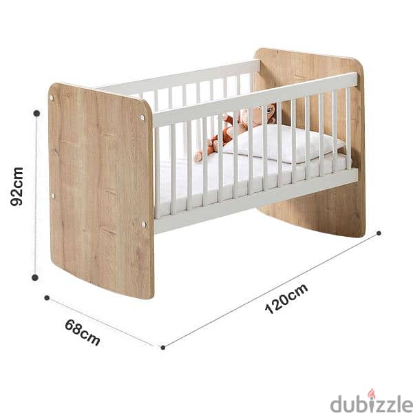 Rockin' Wooden Baby Bed 1