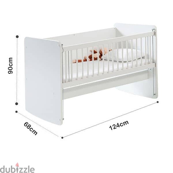 Rocking Mother's Side Wooden Baby Bed 1