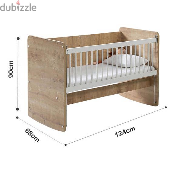 Rockin' Mother's Side Wooden Baby Bed 1