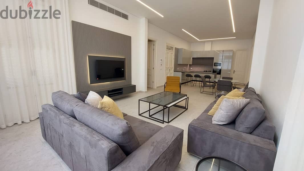 L13569-3-Bedroom Apartment For Rent in Ain Al Mraiseh, Ras Beirut 1