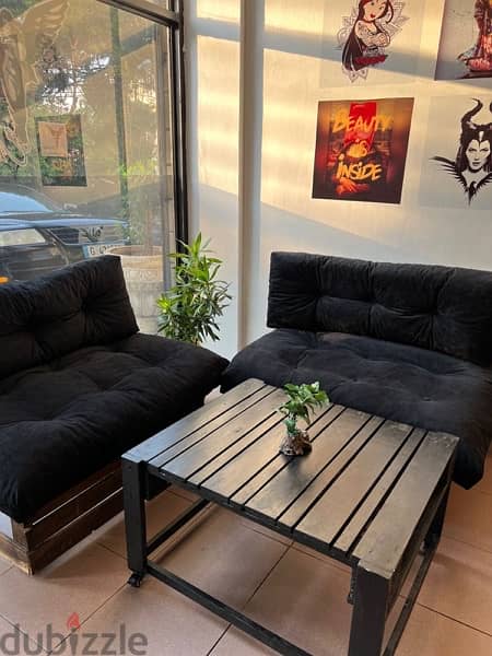 sofa set with table vingue 0