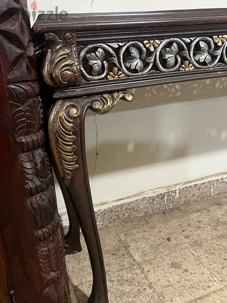 console with mirror solid wood 9