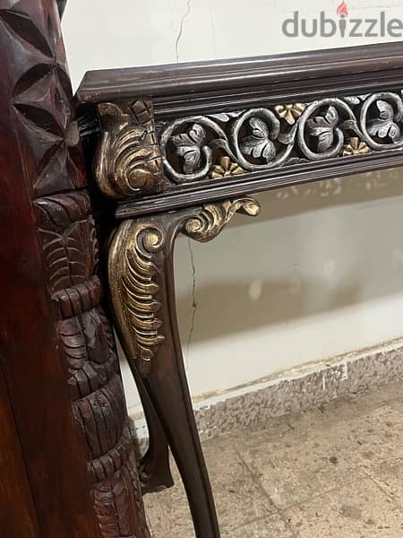console with mirror solid wood 10