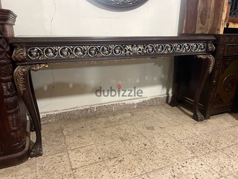 console with mirror solid wood 13